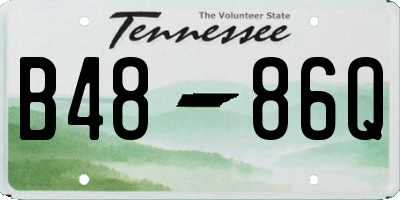 TN license plate B4886Q