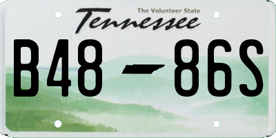 TN license plate B4886S