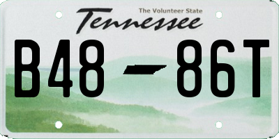 TN license plate B4886T