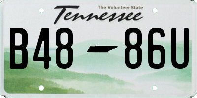 TN license plate B4886U