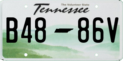 TN license plate B4886V