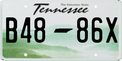 TN license plate B4886X