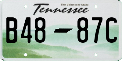 TN license plate B4887C