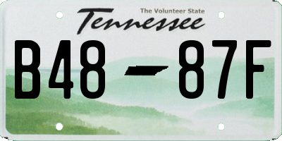 TN license plate B4887F
