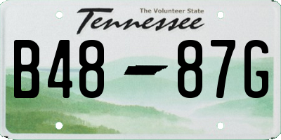 TN license plate B4887G
