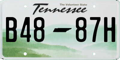 TN license plate B4887H