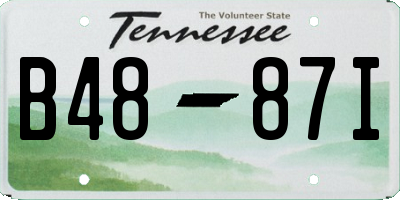TN license plate B4887I