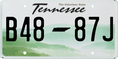 TN license plate B4887J