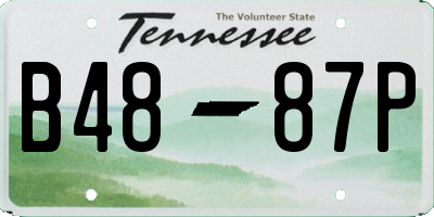 TN license plate B4887P