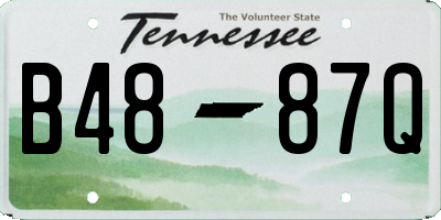 TN license plate B4887Q