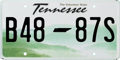 TN license plate B4887S