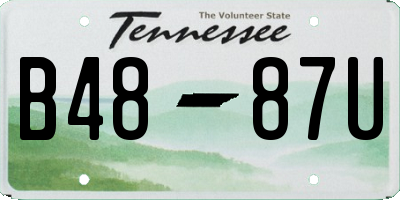 TN license plate B4887U