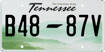 TN license plate B4887V