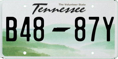 TN license plate B4887Y