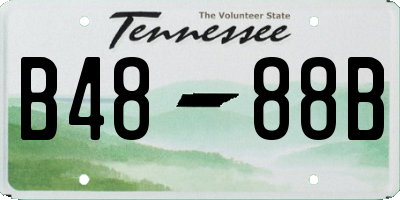 TN license plate B4888B