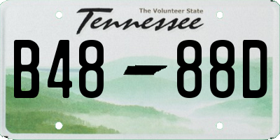 TN license plate B4888D