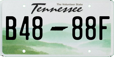 TN license plate B4888F