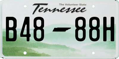 TN license plate B4888H
