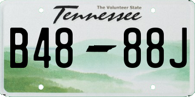 TN license plate B4888J