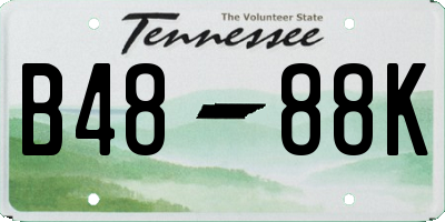TN license plate B4888K