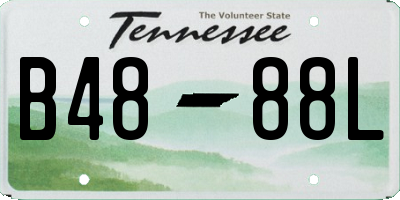 TN license plate B4888L