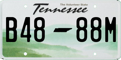 TN license plate B4888M