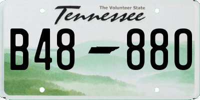 TN license plate B4888O