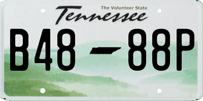 TN license plate B4888P