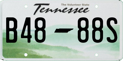 TN license plate B4888S