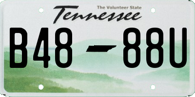 TN license plate B4888U