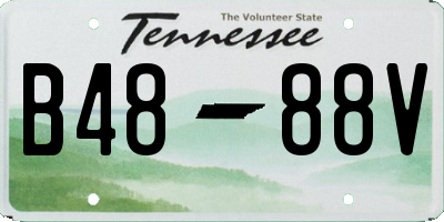 TN license plate B4888V