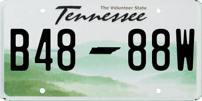 TN license plate B4888W