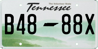 TN license plate B4888X
