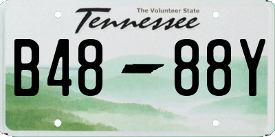 TN license plate B4888Y