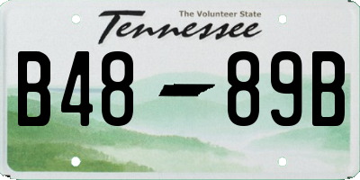 TN license plate B4889B