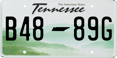TN license plate B4889G