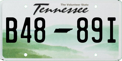 TN license plate B4889I