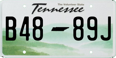 TN license plate B4889J