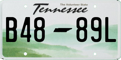 TN license plate B4889L