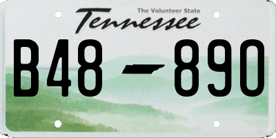 TN license plate B4889O