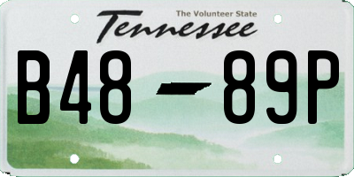 TN license plate B4889P