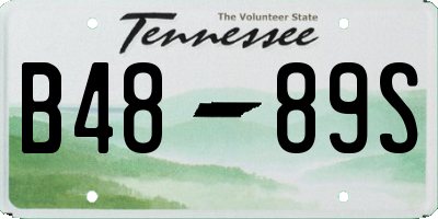 TN license plate B4889S