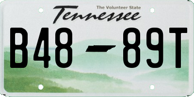 TN license plate B4889T