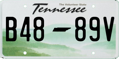 TN license plate B4889V