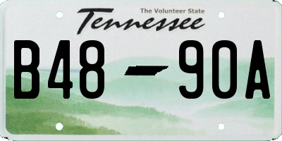 TN license plate B4890A