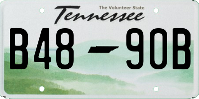 TN license plate B4890B