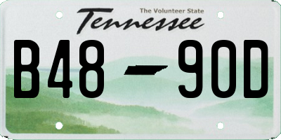 TN license plate B4890D