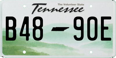 TN license plate B4890E