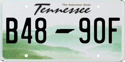 TN license plate B4890F