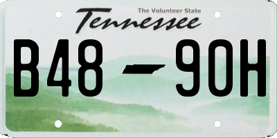 TN license plate B4890H